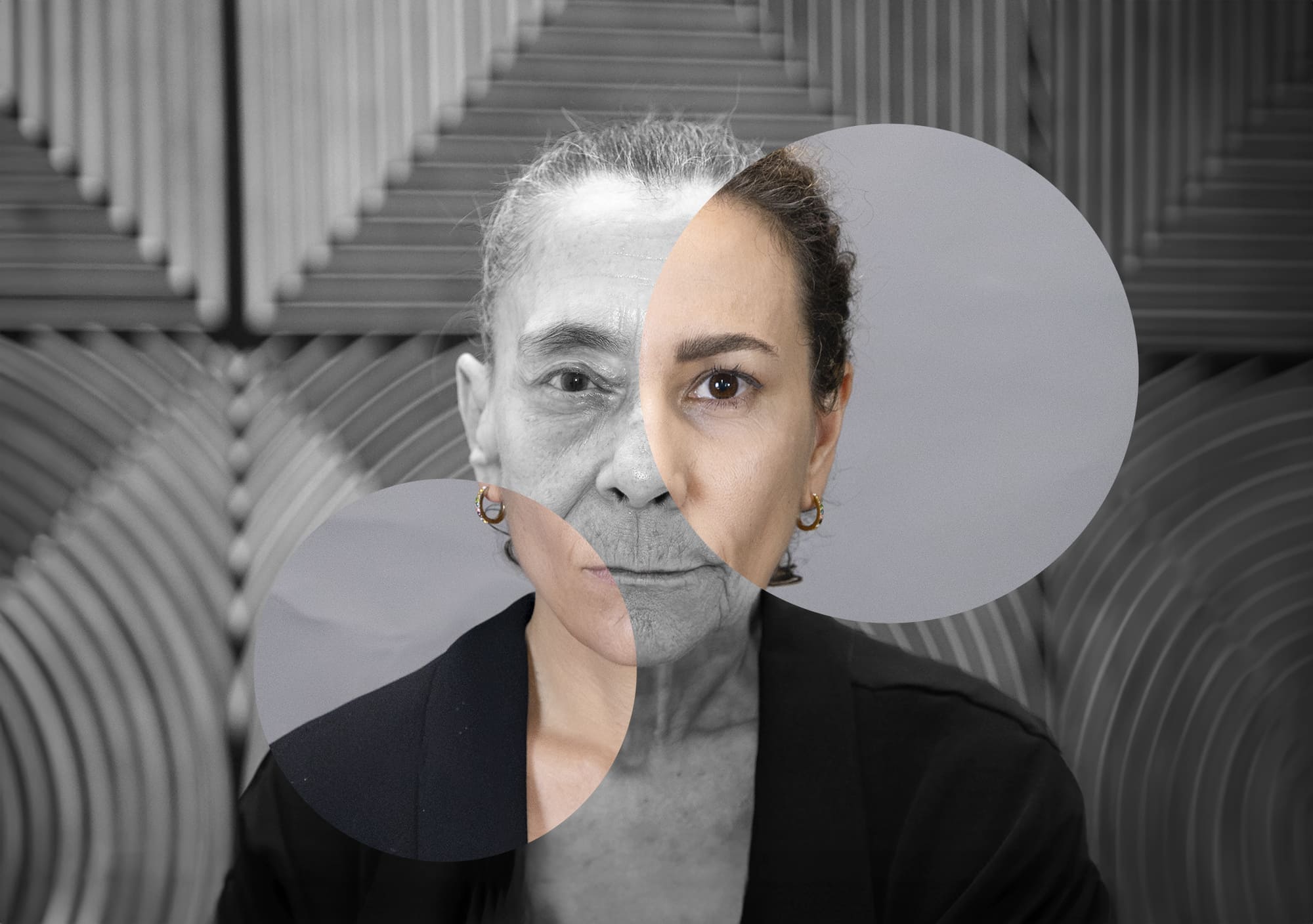 Retrato combinado de Ana Padró y Elena Asins