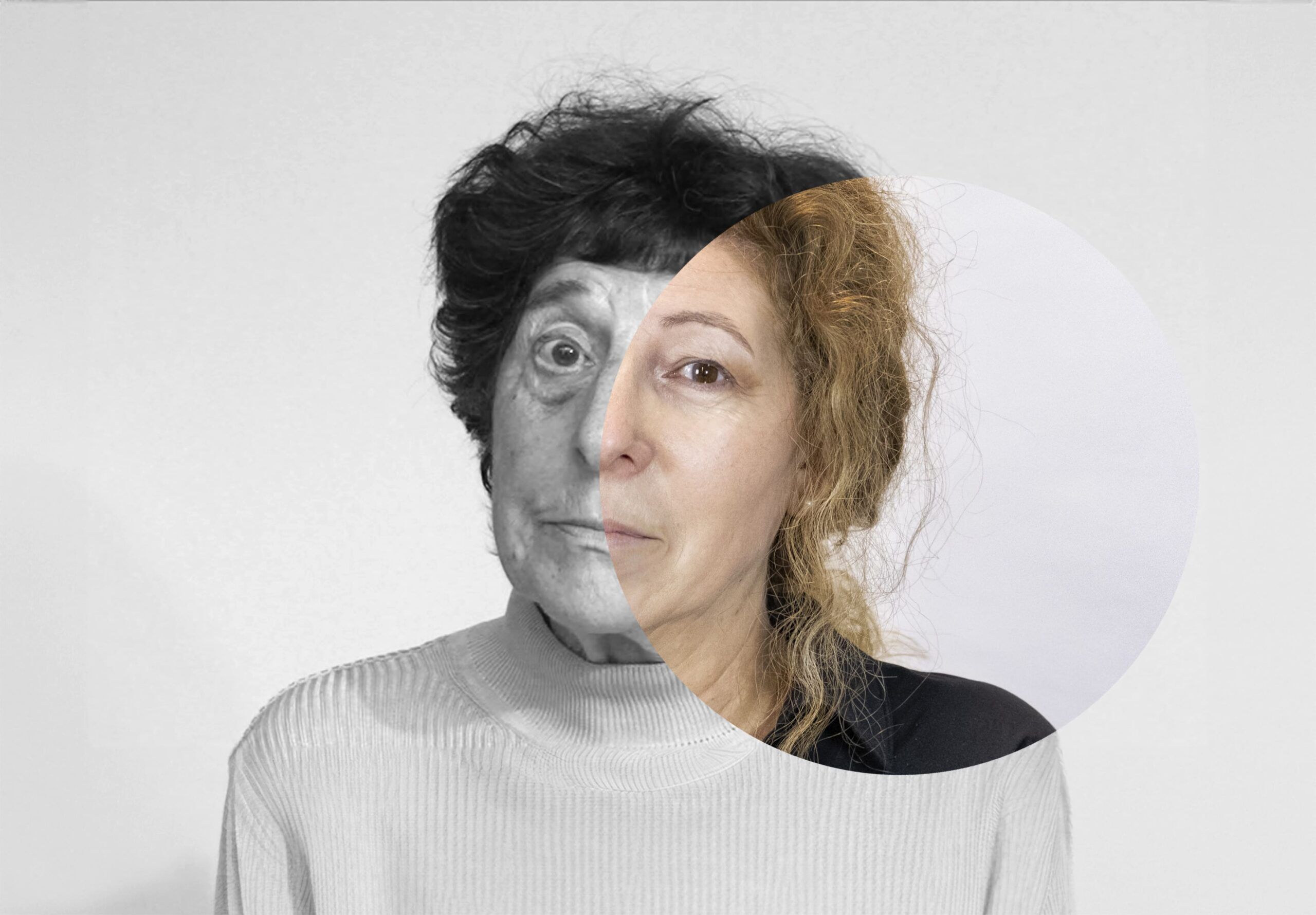 Retrato combinado de Silvia Díez Menéndez y Esther Ferrer