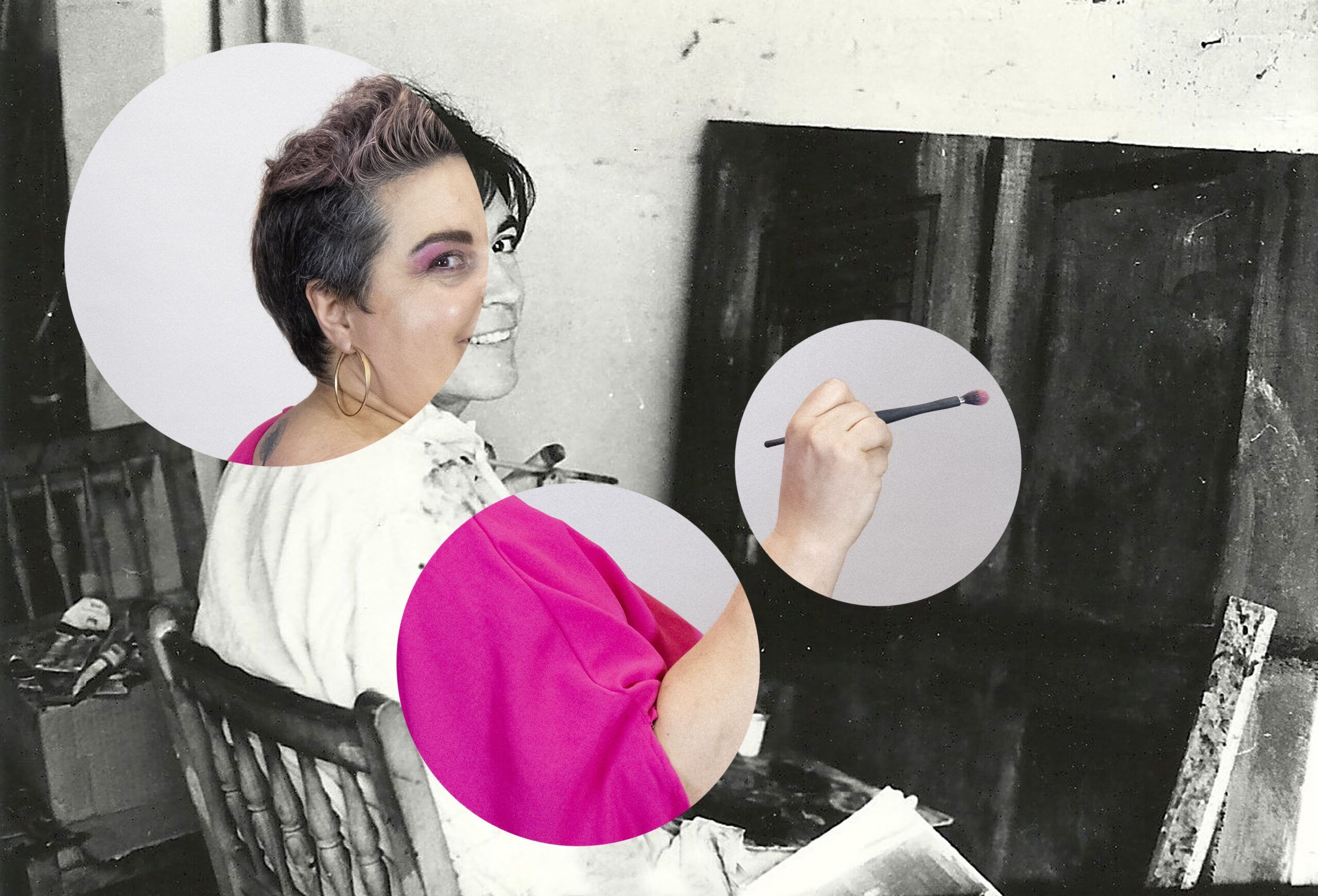 Retrato combinado de y Marta C. Dehesa y Amalia Avia