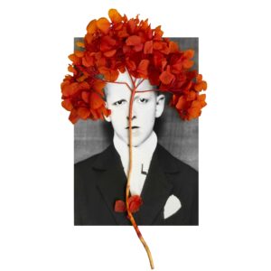 Claude con hortensia